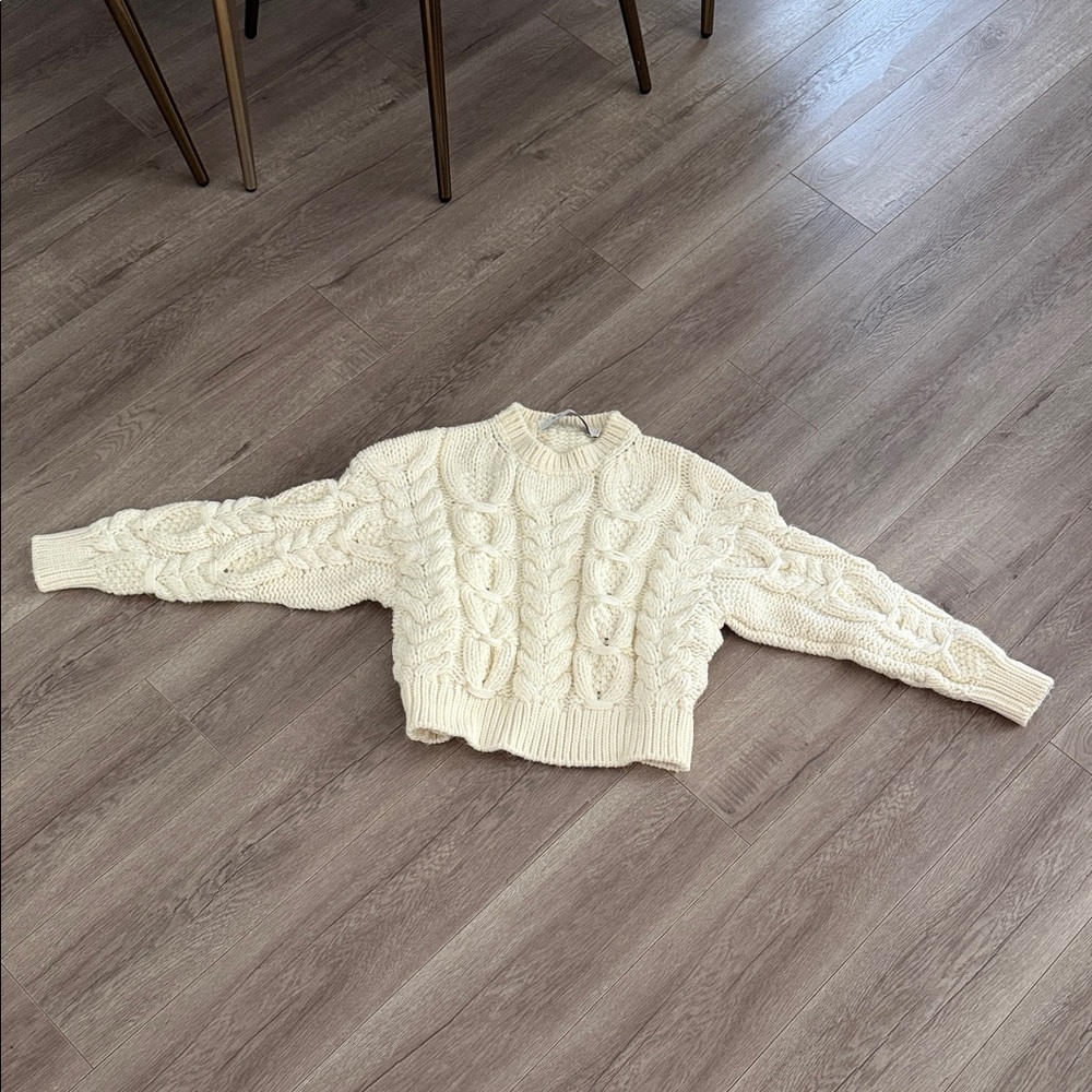 IRO Cream Cable Knit Sweater